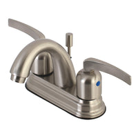 Thumbnail for Kingston Brass KB8618EFL 4 in. Centerset Bathroom Faucet, Brushed Nickel - BNGBath