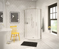 Thumbnail for Radia Round Sliding Shower Door 36 x 36 x 71 ½ in. 6 mm Corner Shower door - BNGBath