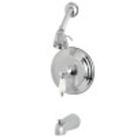Thumbnail for Kingston Brass KB3631PL Restoration Tub & Shower Faucet, Polished Chrome - BNGBath