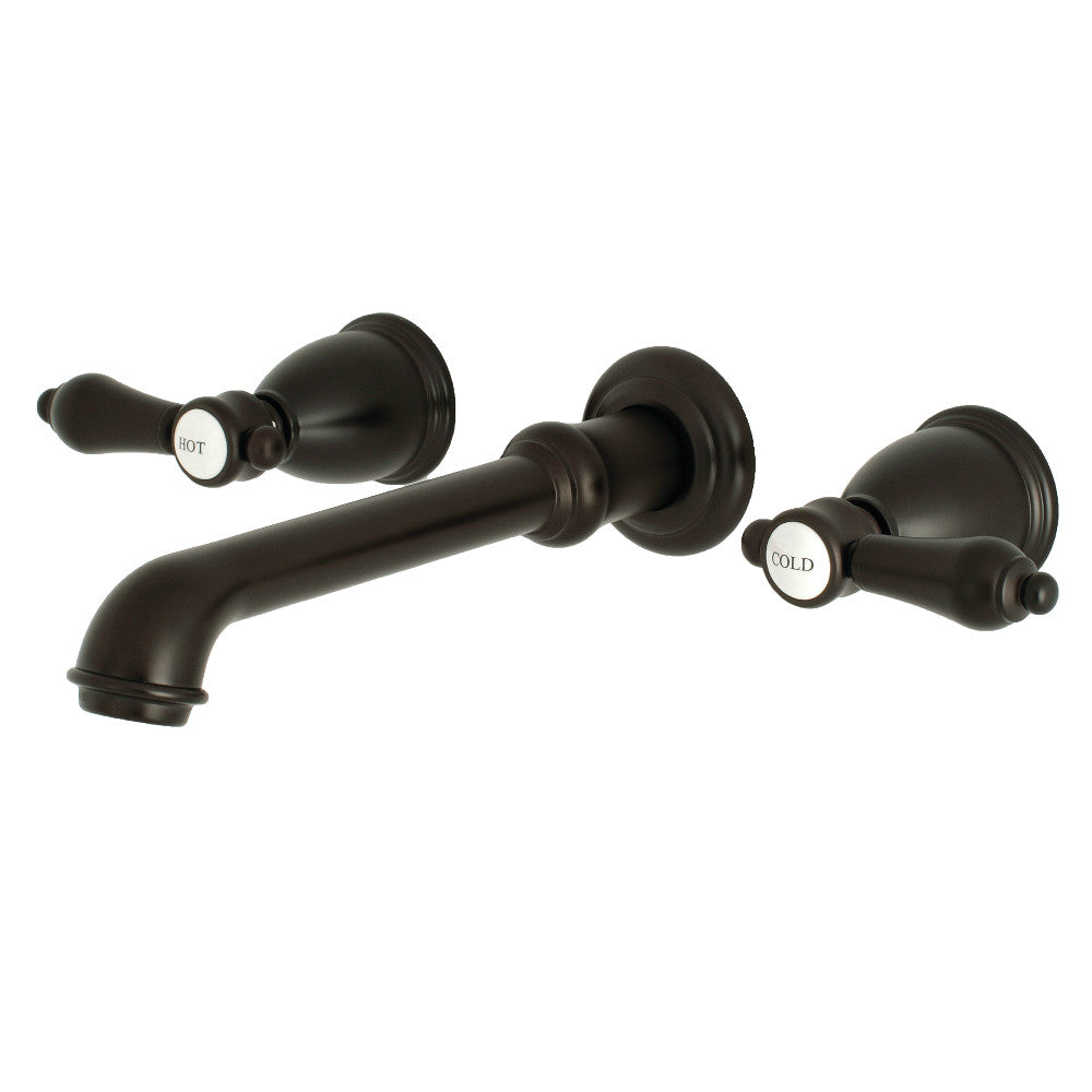 Kingston Brass KS7125BAL Two-Handle Wall Mount Bathroom Faucet, Oil Rubbed Bronze - BNGBath