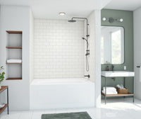 Thumbnail for MTMK72-4262 42 x 62 x 72 Swanstone Metro Subway Tile Glue up Bathtub and Shower Wall Kit  - BNGBath