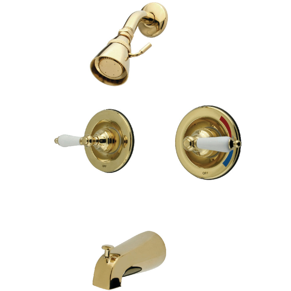 Kingston Brass KB662PL Tub and Shower Faucet, Polished Brass - BNGBath