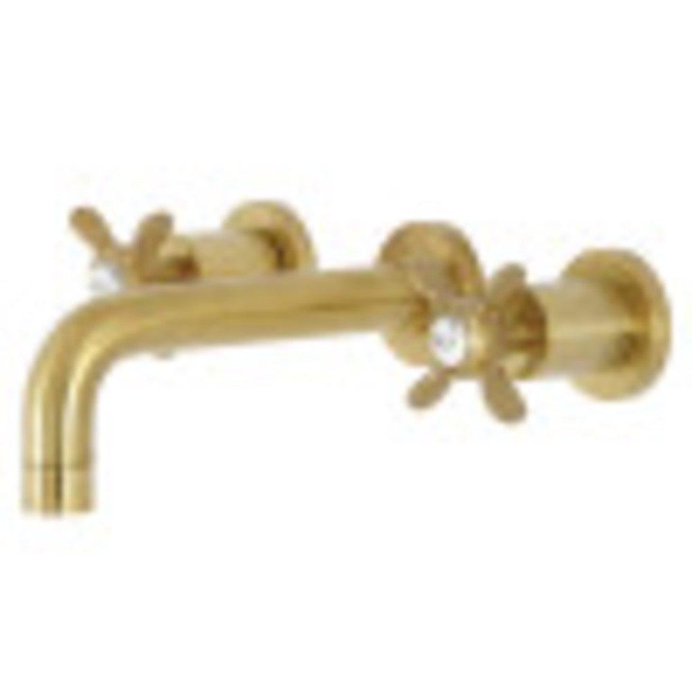 Kingston Brass KS8127BEX Essex 2-Handle 8 in. Wall Mount Bathroom Faucet, Brushed Brass - BNGBath
