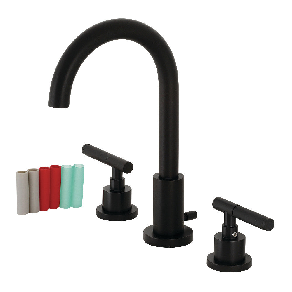 Fauceture FSC8920CKL Kaiser Widespread Bathroom Faucet with Brass Pop-Up, Matte Black - BNGBath