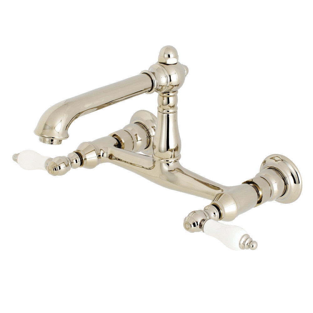 Kingston Brass KS7246PL Wall Mount Bathroom Faucet, Polished Nickel - BNGBath