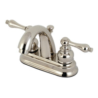 Thumbnail for Kingston Brass KB5616AL Restoration 4 in. Centerset Bathroom Faucet, Polished Nickel - BNGBath