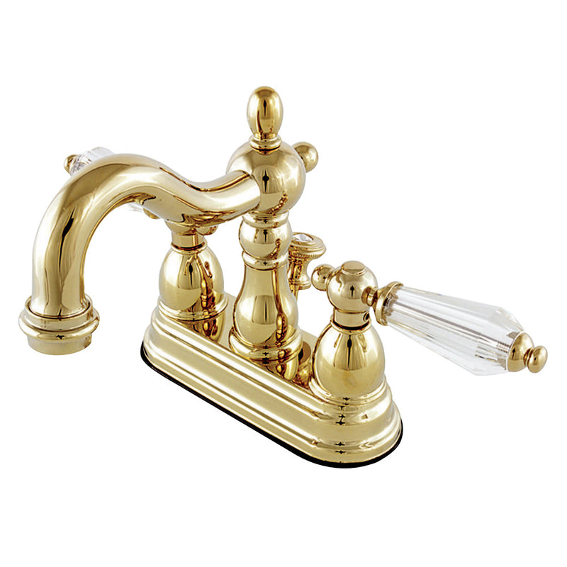 Kingston Brass KB1602WLL 4 in. Centerset Bathroom Faucet, Polished Brass - BNGBath