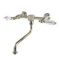 Thumbnail for Kingston Brass KS1212WLL Wilshire Wall Mount Bathroom Faucet, Polished Brass - BNGBath
