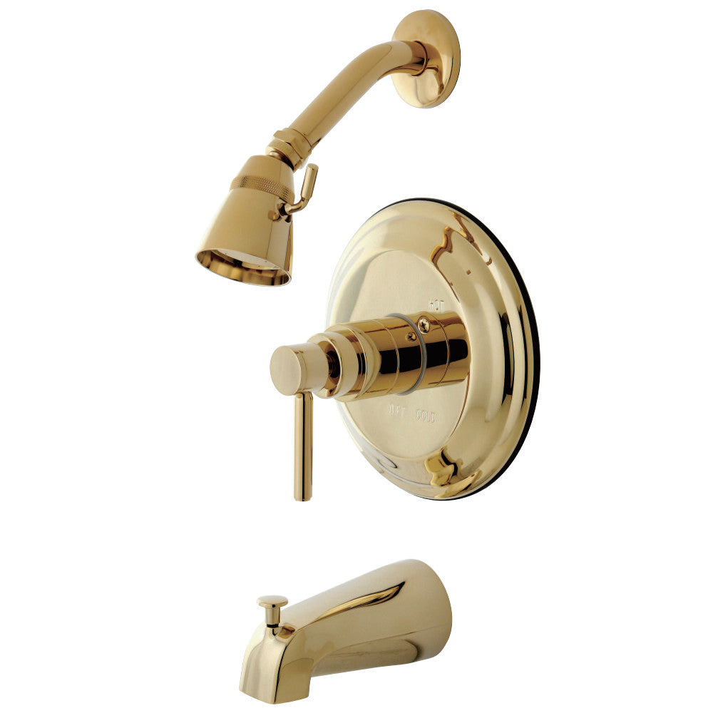 Kingston Brass KB2632DLT Concord Tub & Shower Faucet (Valve Not Included), Polished Brass - BNGBath