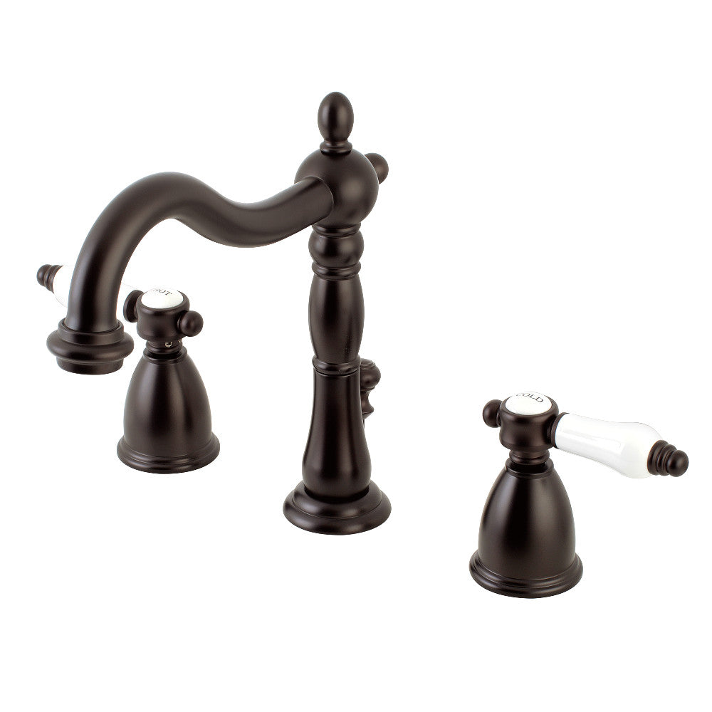 Kingston Brass KB1975BPL Bel-Air Widespread Bathroom Faucet with Plastic Pop-Up, Oil Rubbed Bronze - BNGBath