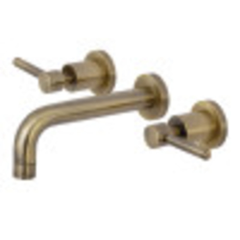 Kingston Brass KS8123DL Concord 2-Handle Wall Mount Bathroom Faucet, Antique Brass - BNGBath