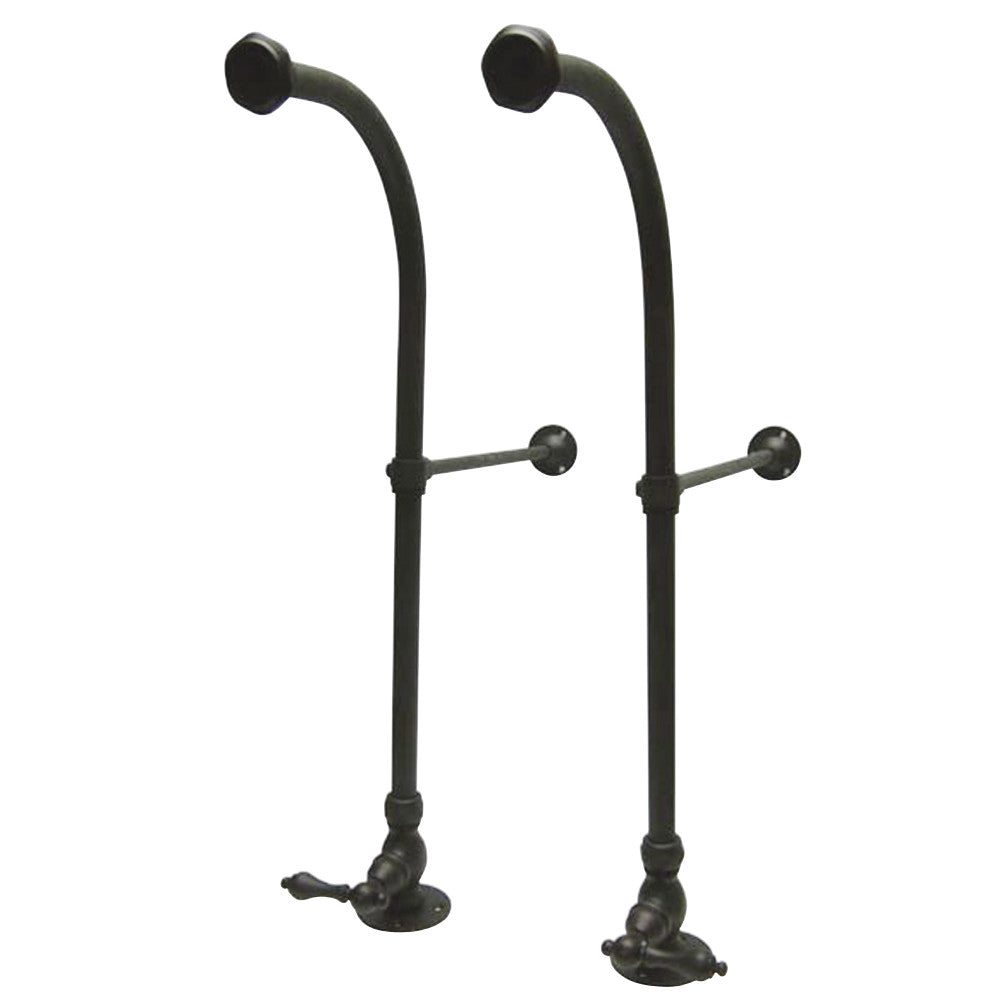 Kingston Brass CC455ML Rigid Freestanding Tub Supplies with Stops, Oil Rubbed Bronze - BNGBath
