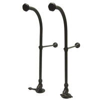 Thumbnail for Kingston Brass CC455ML Rigid Freestanding Tub Supplies with Stops, Oil Rubbed Bronze - BNGBath