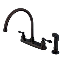Thumbnail for Kingston Brass KB725ALSP Vintage 8-Inch Centerset Kitchen Faucet, Oil Rubbed Bronze - BNGBath