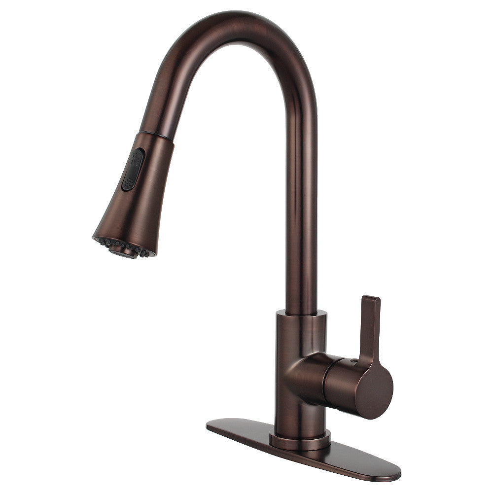Gourmetier LS8725CTL Continental Single-Handle Pull-Down Kitchen Faucet, Oil Rubbed Bronze - BNGBath