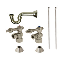 Thumbnail for Kingston Brass CC43108LKB30 Traditional Plumbing Sink Trim Kit with P-Trap, Brushed Nickel - BNGBath