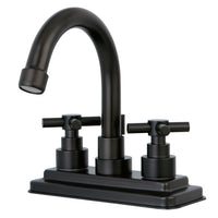 Thumbnail for Kingston Brass KS8665EX Elinvar 4 in. Centerset Bathroom Faucet with Brass Pop-Up, Oil Rubbed Bronze - BNGBath