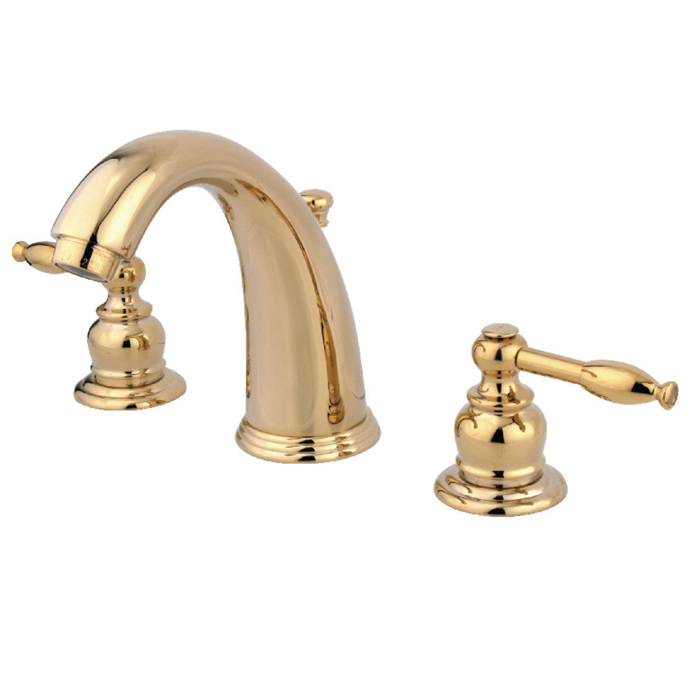 Kingston Brass KB982KL 8-Inch Widespread Bathroom Faucet with Retail Pop-Up, Polished Brass - BNGBath