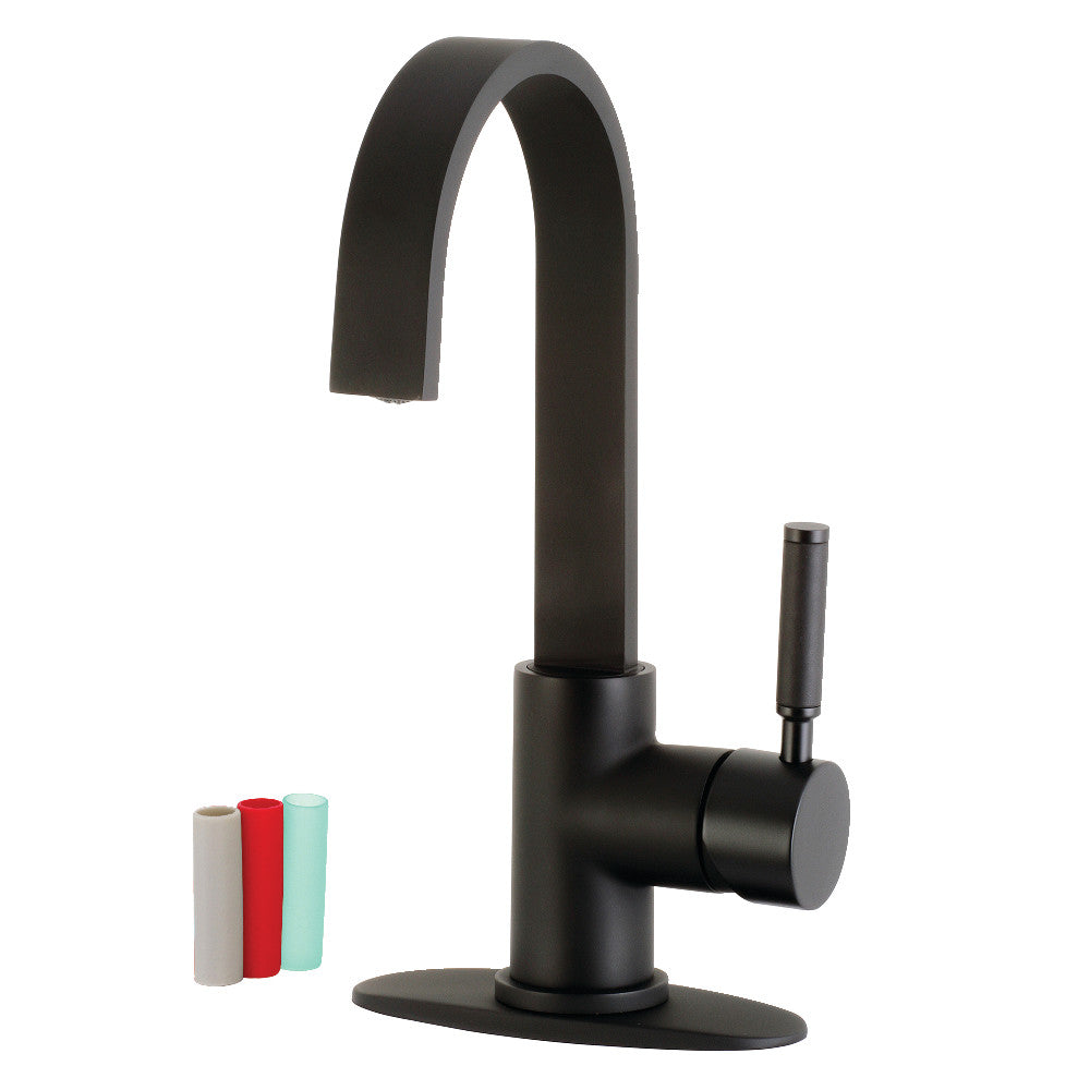 Kingston Brass LS8610DKL Kaiser One-Handle 1-Hole Deck Mounted Bar Faucet, Matte Black - BNGBath