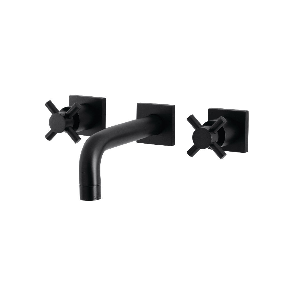 Kingston Brass KS6120DX Concord Two-Handle Wall Mount Bathroom Faucet, Matte Black - BNGBath