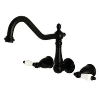 Thumbnail for Kingston Brass KS1280PL Wall Mount Kitchen Faucet, Matte Black - BNGBath