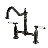Thumbnail for Kingston Brass KS1175BPL Bel-Air Bridge Kitchen Faucet, Oil Rubbed Bronze - BNGBath