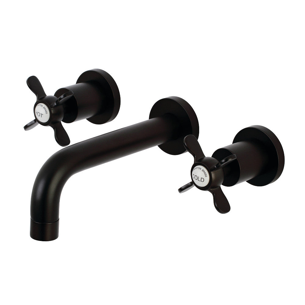 Kingston Brass KS8125BEX Essex 2-Handle 8 in. Wall Mount Bathroom Faucet, Oil Rubbed Bronze - BNGBath