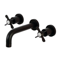 Thumbnail for Kingston Brass KS8125BEX Essex 2-Handle 8 in. Wall Mount Bathroom Faucet, Oil Rubbed Bronze - BNGBath