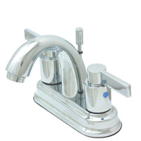 Thumbnail for Kingston Brass KB8611NDL 4 in. Centerset Bathroom Faucet, Polished Chrome - BNGBath
