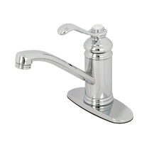 Thumbnail for Kingston Brass KS3401TPL Templeton Single-Handle Bathroom Faucet with Push Pop-Up, Polished Chrome - BNGBath