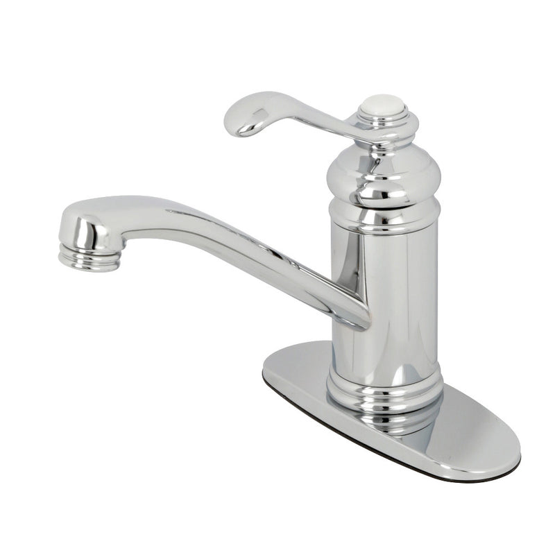 Kingston Brass KS3401TPL Templeton Single-Handle Bathroom Faucet with Push Pop-Up, Polished Chrome - BNGBath