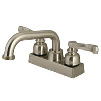 Thumbnail for Kingston Brass KB2478FL 4 in. Centerset 2-Handle Laundry Faucet, Brushed Nickel - BNGBath