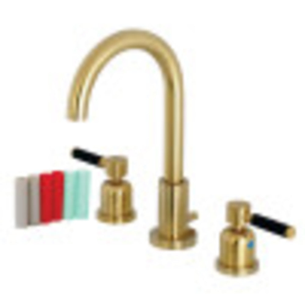 Fauceture FSC8923DKL Kaiser Widespread Bathroom Faucet, Brushed Brass - BNGBath