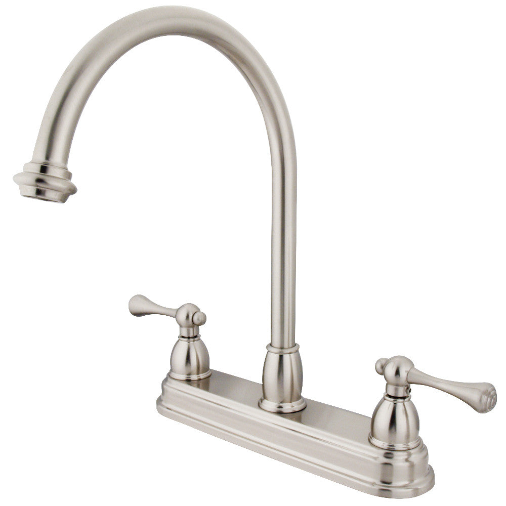 Kingston Brass KB3748BL 8-Inch Centerset Kitchen Faucet, Brushed Nickel - BNGBath
