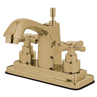 Thumbnail for Kingston Brass KS8642EX 4 in. Centerset Bathroom Faucet, Polished Brass - BNGBath