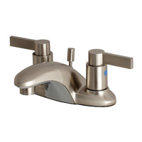 Thumbnail for Kingston Brass FB8628NDL 4 in. Centerset Bathroom Faucet, Brushed Nickel - BNGBath