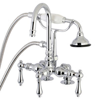 Thumbnail for Aqua Vintage AE14T1 Vintage Clawfoot Tub Faucet with Hand Shower, Polished Chrome - BNGBath