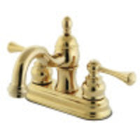Thumbnail for Kingston Brass KB3902BL 4 in. Centerset Bathroom Faucet, Polished Brass - BNGBath