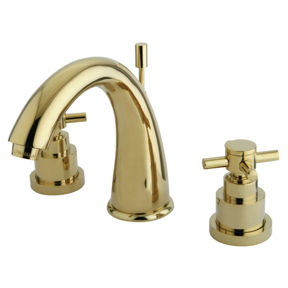 Kingston Brass KS2962EX 8 in. Widespread Bathroom Faucet, Polished Brass - BNGBath