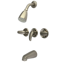 Thumbnail for Kingston Brass KB238LL Tub and Shower Faucet, Brushed Nickel - BNGBath