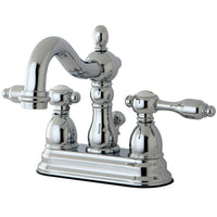 Thumbnail for Kingston Brass KB1601TAL 4 in. Centerset Bathroom Faucet, Polished Chrome - BNGBath