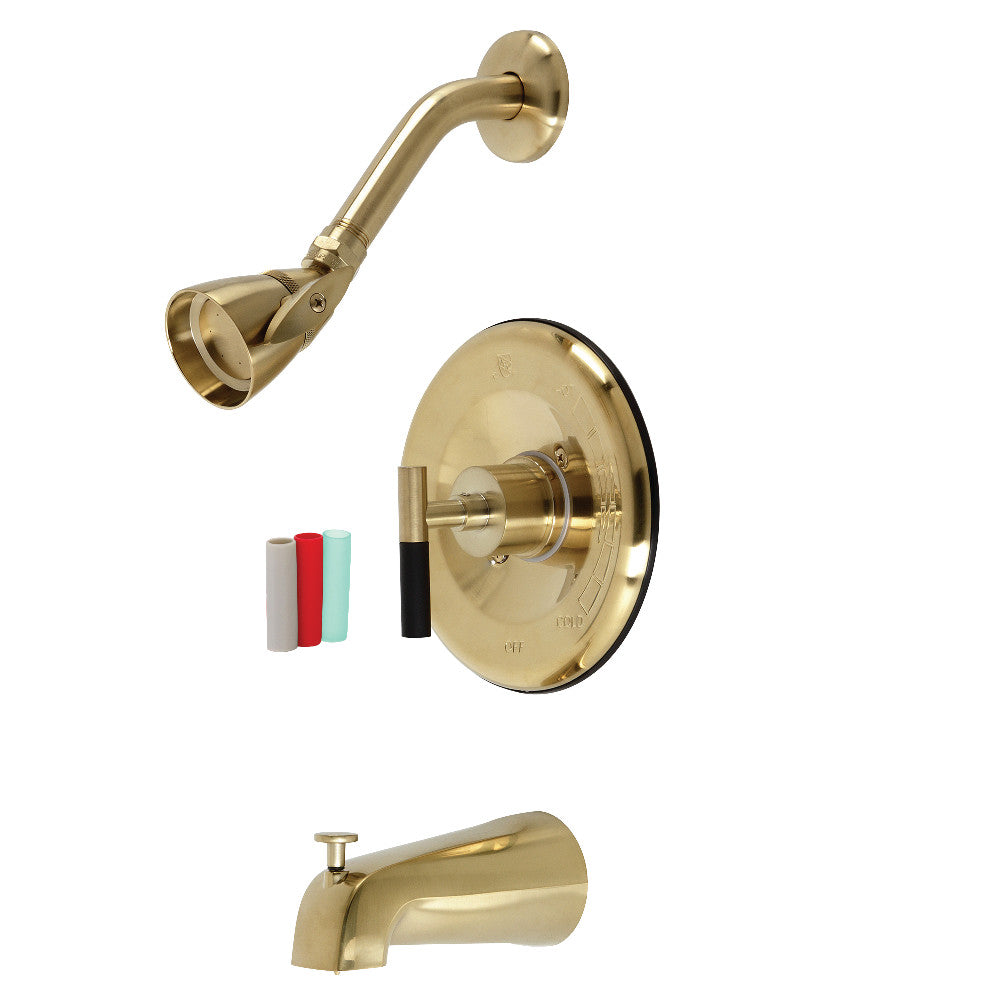 Kingston Brass KB6637CKL Kaiser Sungle-Handle Tub and Shower Faucet, Brushed Brass - BNGBath
