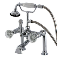 Thumbnail for Aqua Vintage AE104T1WCL Celebrity Deck Mount Clawfoot Tub Faucet, Polished Chrome - BNGBath