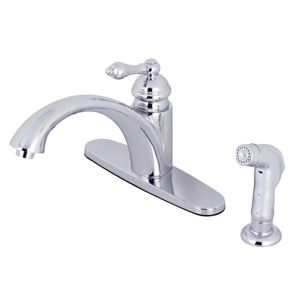 Kingston Brass KS6571ALSP Single-Handle Kitchen Faucet, Polished Chrome - BNGBath