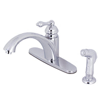 Thumbnail for Kingston Brass KS6571ALSP Single-Handle Kitchen Faucet, Polished Chrome - BNGBath