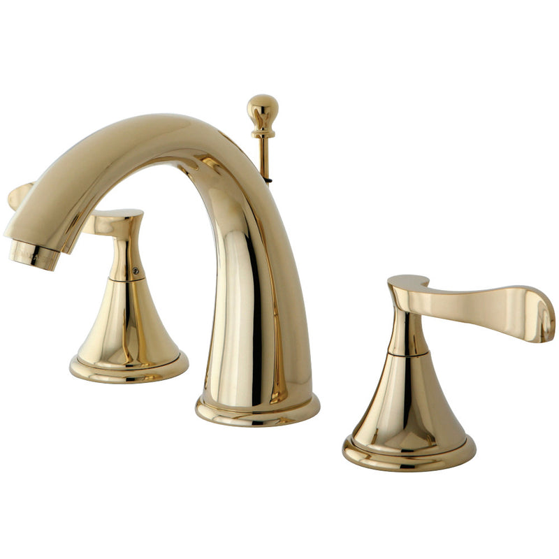 Kingston Brass KS2972CFL 8 in. Widespread Bathroom Faucet, Polished Brass - BNGBath