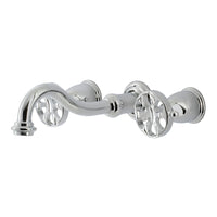 Thumbnail for Kingston Brass KS3121RX Belknap Two-Handle Wall Mount Bathroom Faucet, Polished Chrome - BNGBath