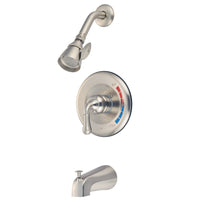 Thumbnail for Kingston Brass GKB638 Water Saving Magellan Tub and Shower Faucet with Water Savings Showerhead, Brushed Nickel - BNGBath