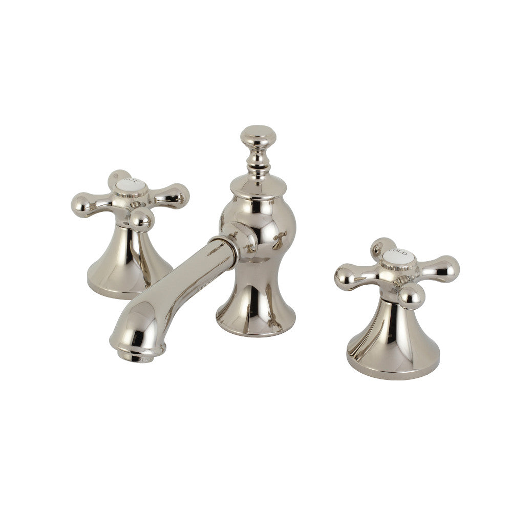 Kingston Brass KC7066AX Vintage 8 in. Widespread Bathroom Faucet, Polished Nickel - BNGBath