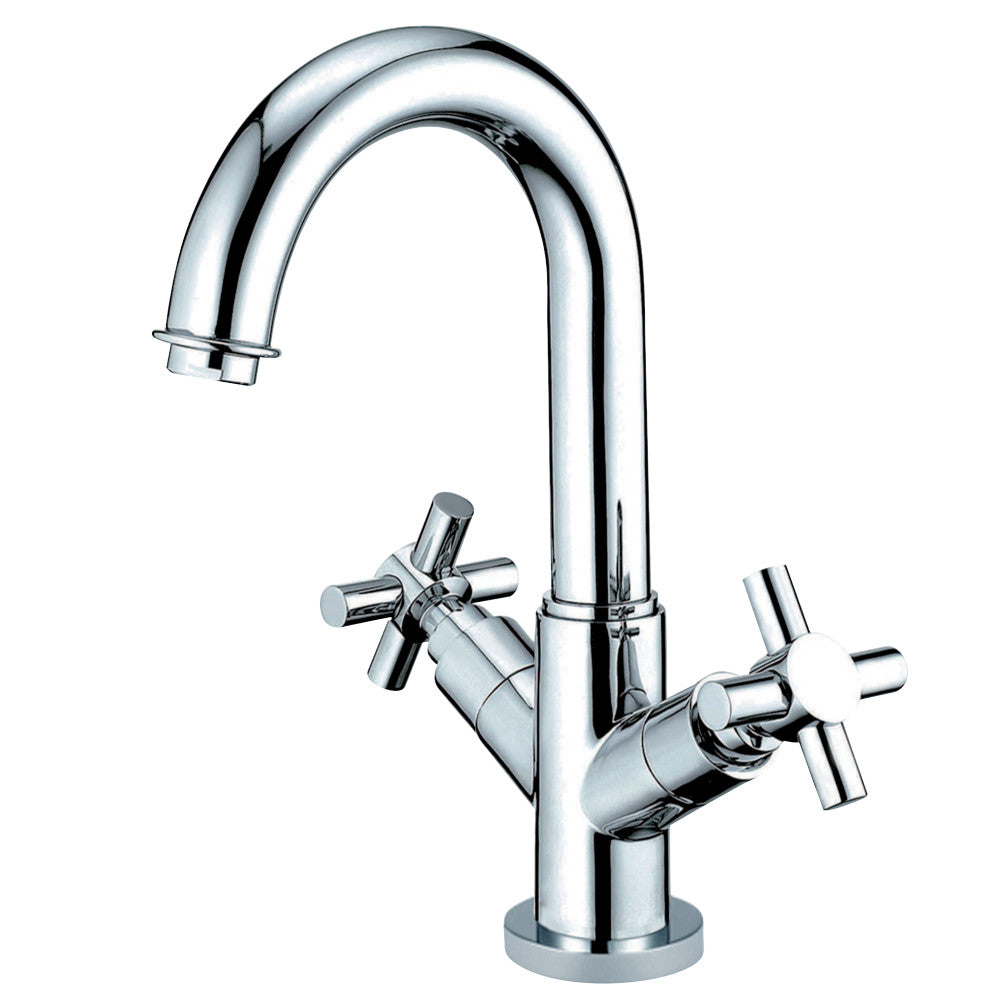 Kingston Brass KS8451JX Concord Two-Handle Bathroom Faucet with Push Pop-Up and Cover Plate, Polished Chrome - BNGBath